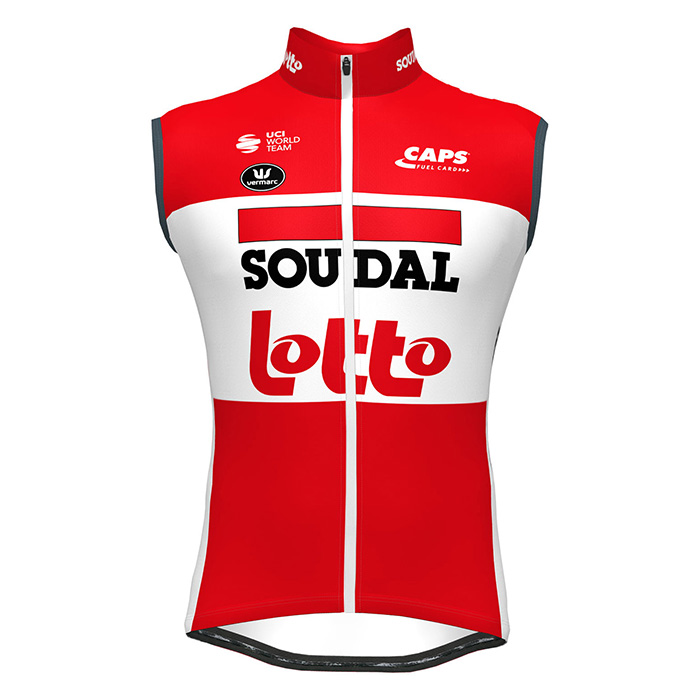 2022 Windweste Lotto Soudal Rot Trikot Kurzarm und Tragerhose